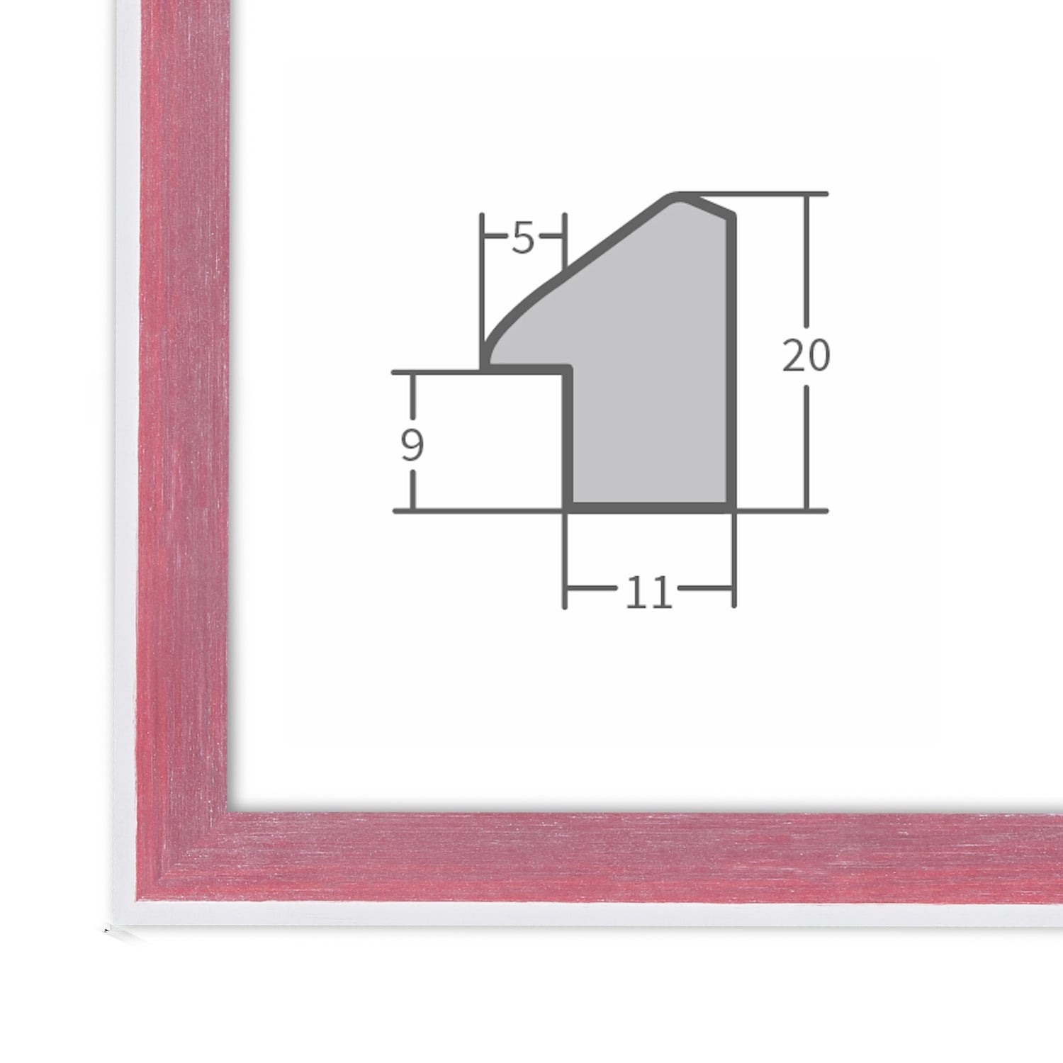 Bilderrahmen H080 Rot