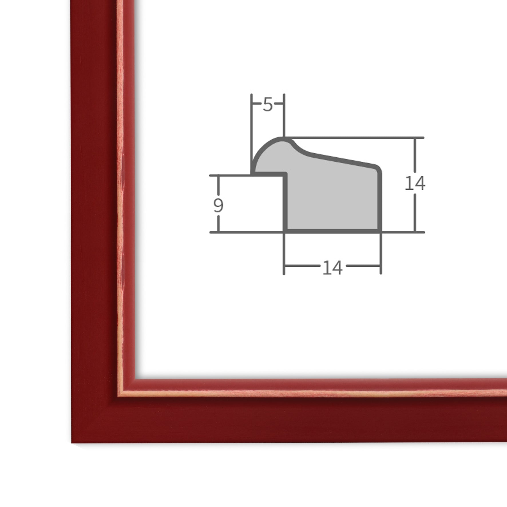 Bilderrahmen H340 Rot