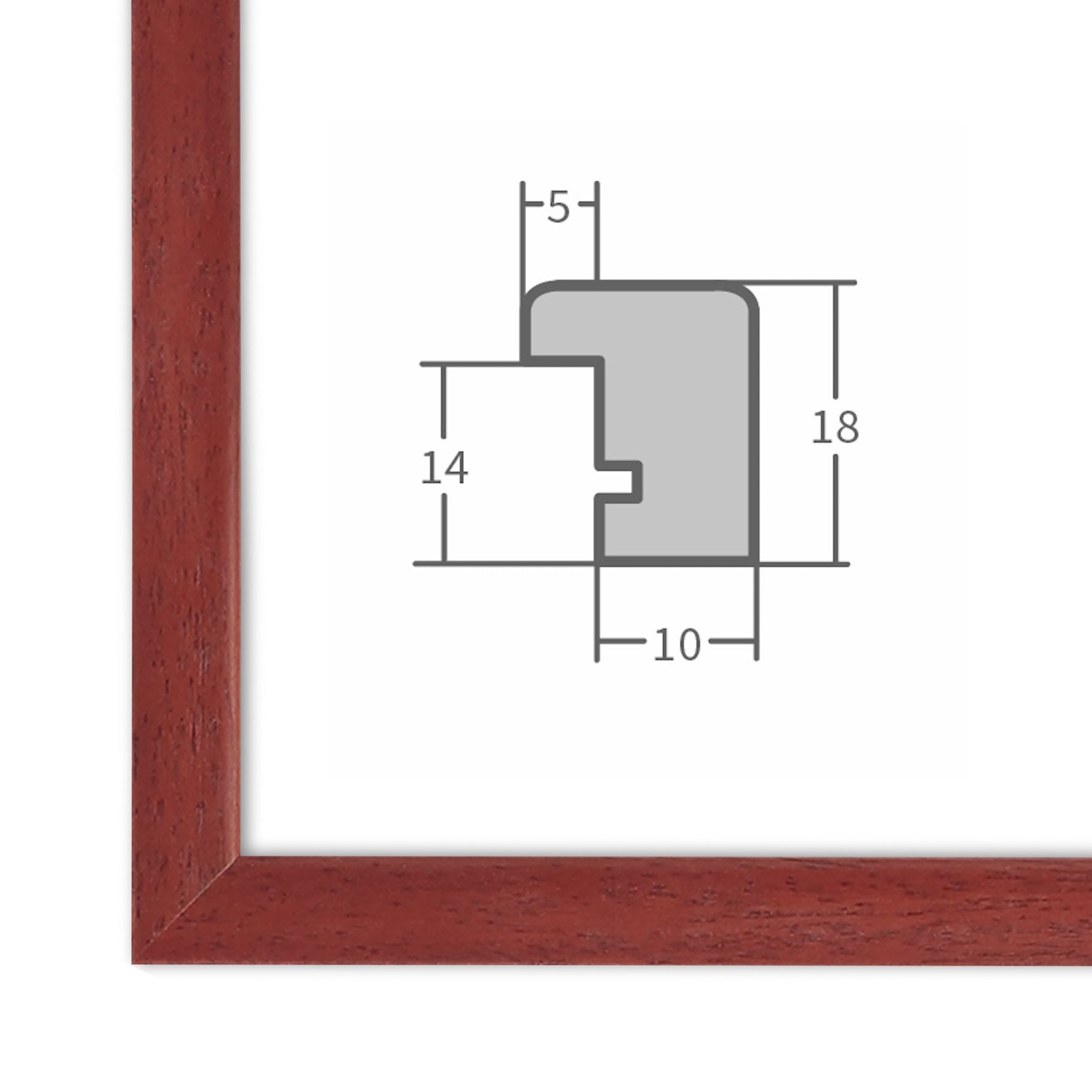 Bilderrahmen H200 Rot