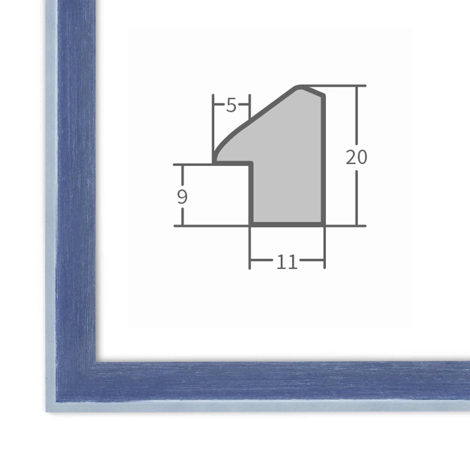 Bilderrahmen H080 Blau