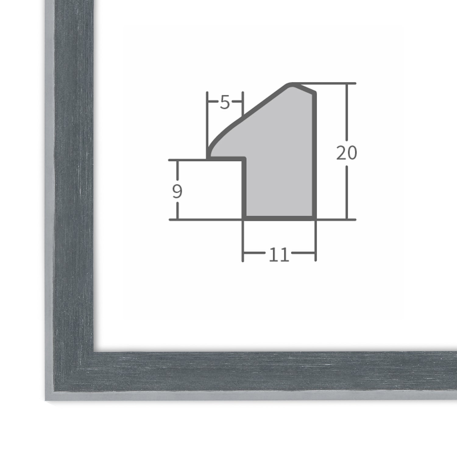 Bilderrahmen H080 Grau