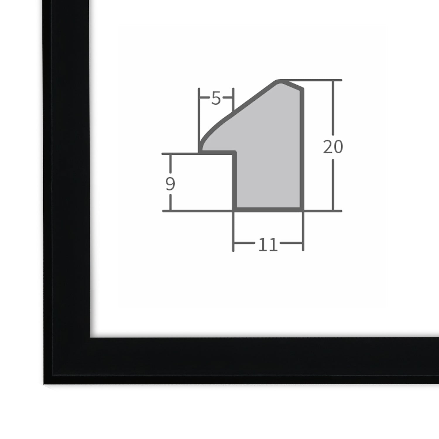 Bilderrahmen H080 Schwarz