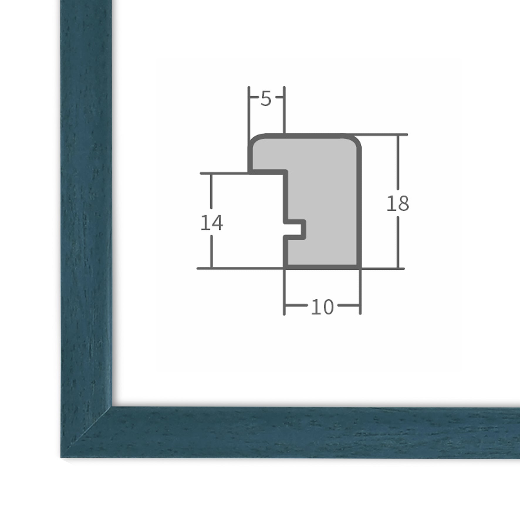 Bilderrahmen H200 Türkis