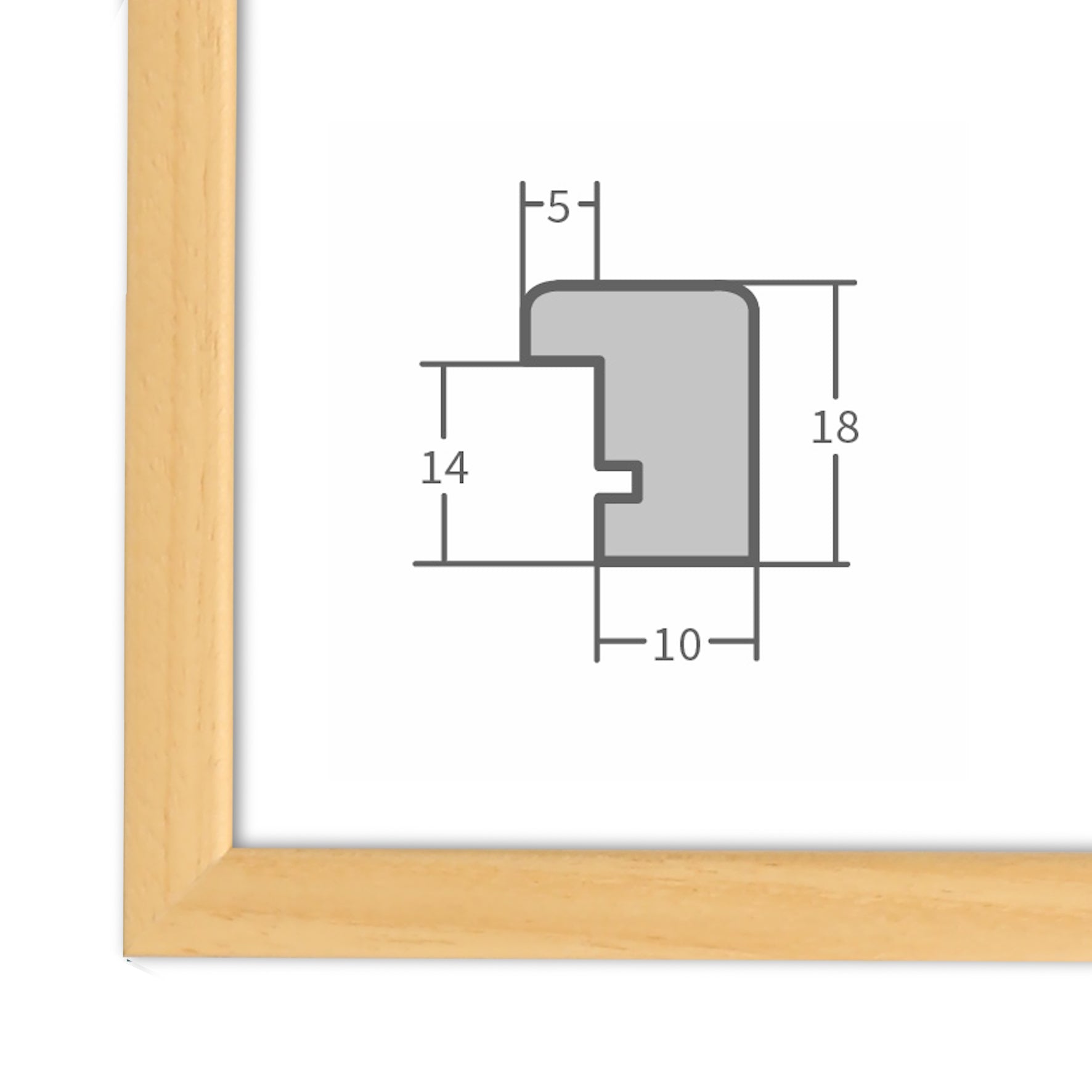 Bilderrahmen H200 Natur