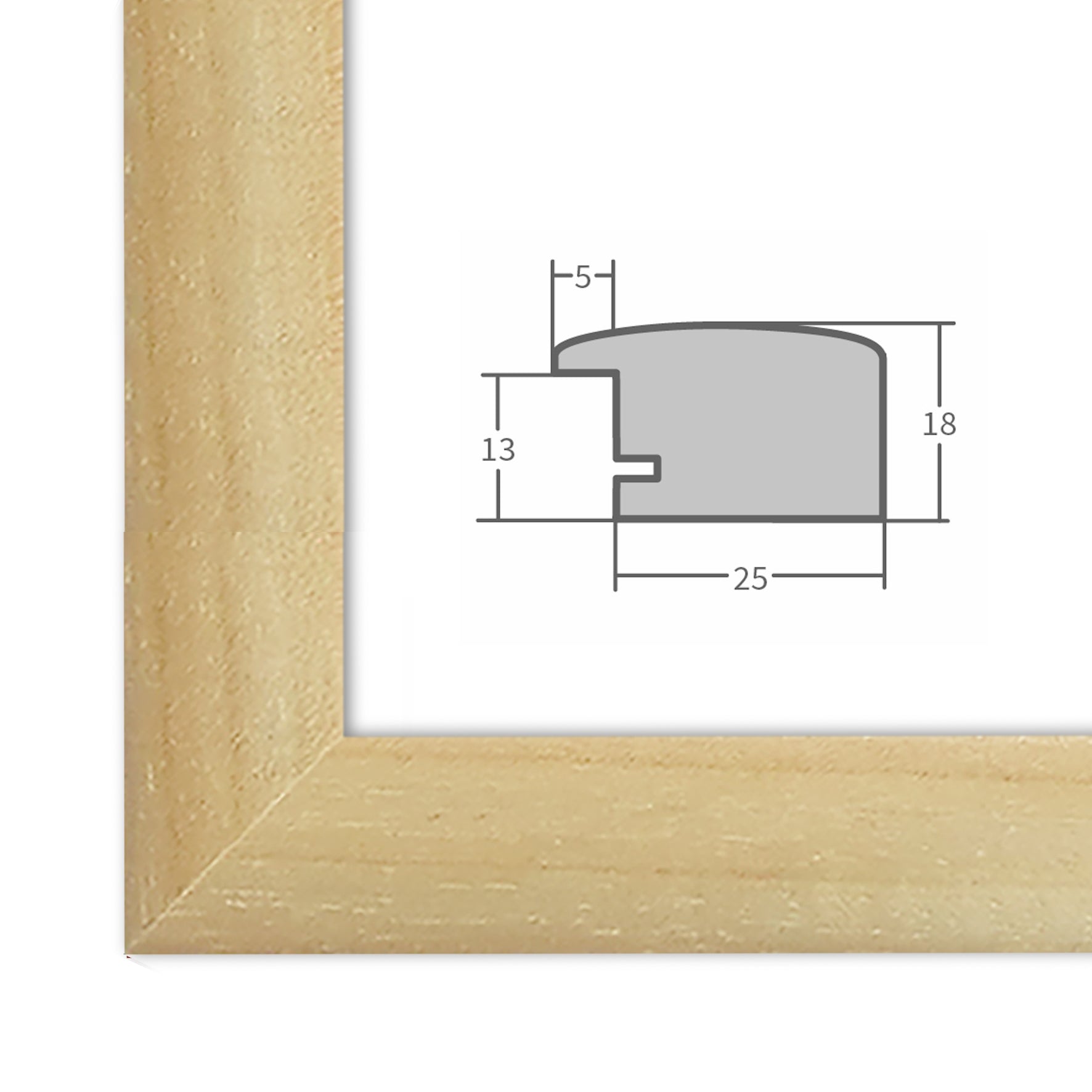 Bilderrahmen H220 Natur