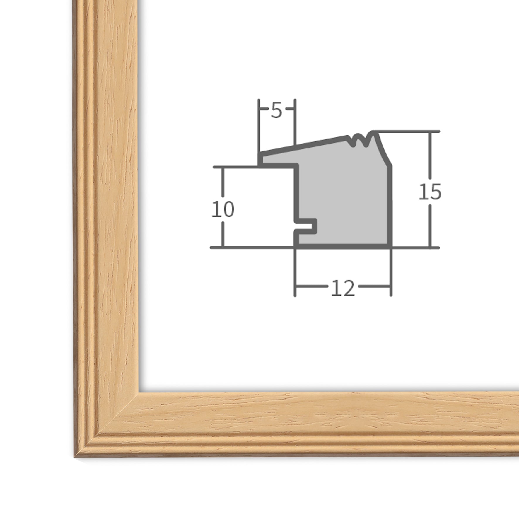 Bilderrahmen H320 Natur