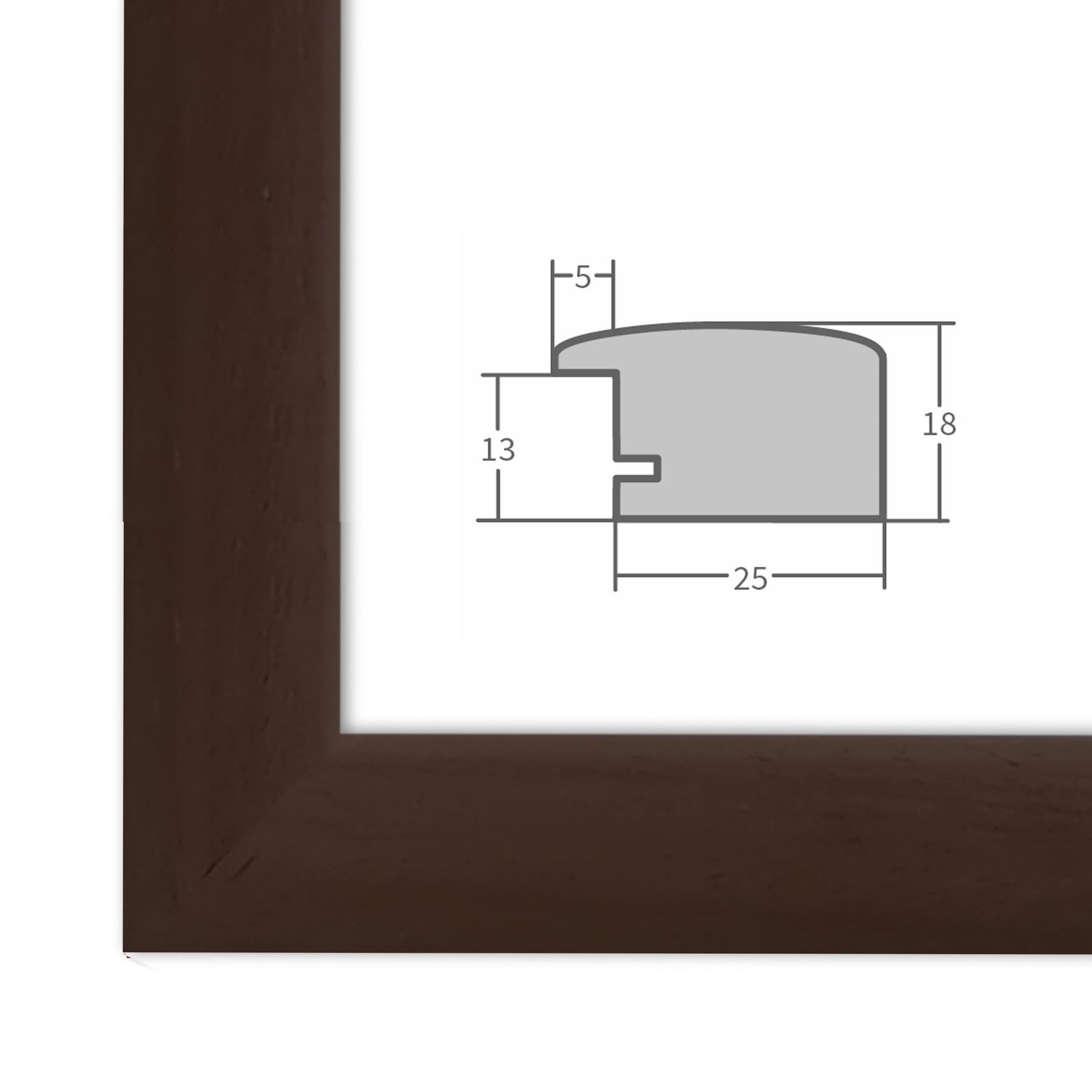 Bilderrahmen H220 Nussbaum