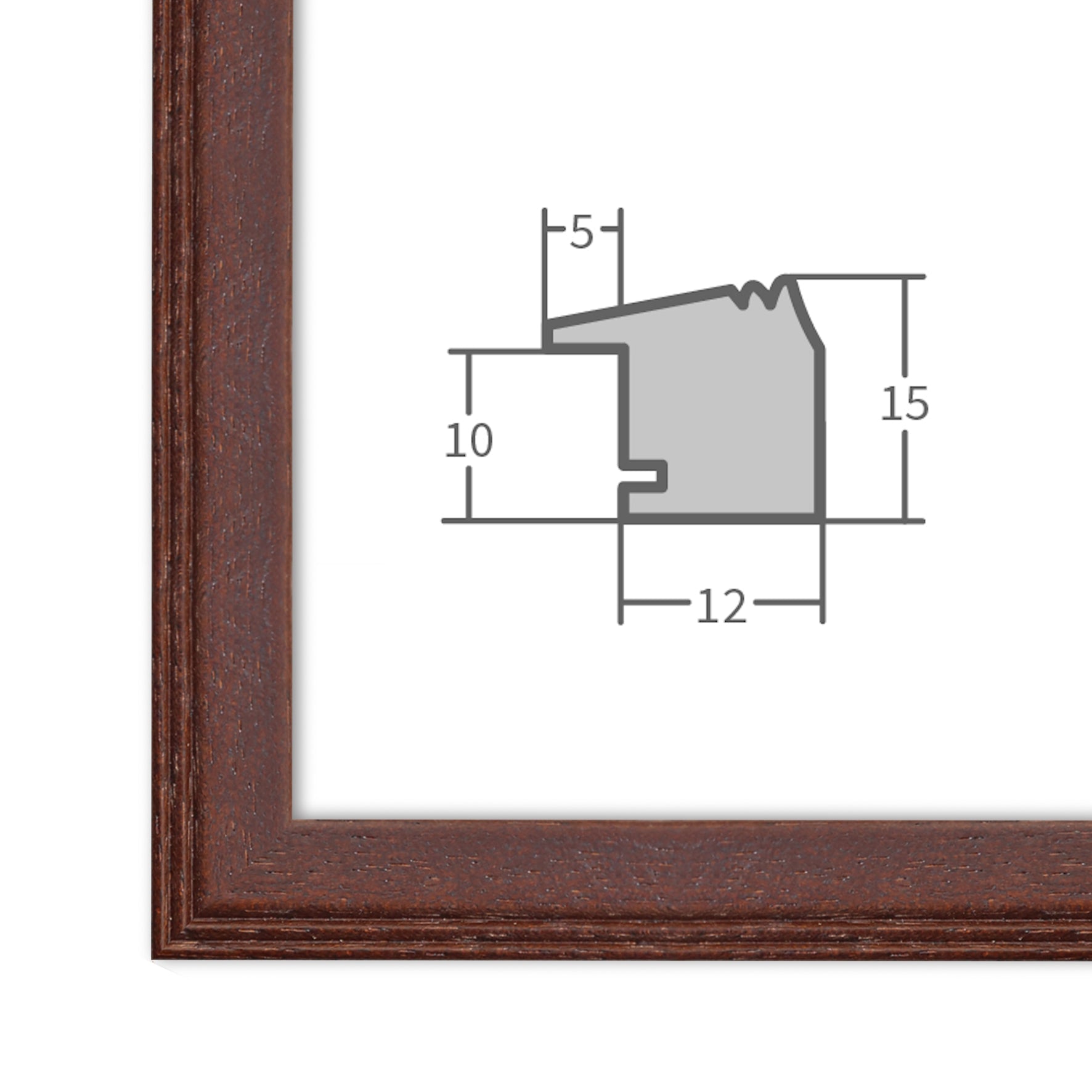 Bilderrahmen H320 Nussbaum