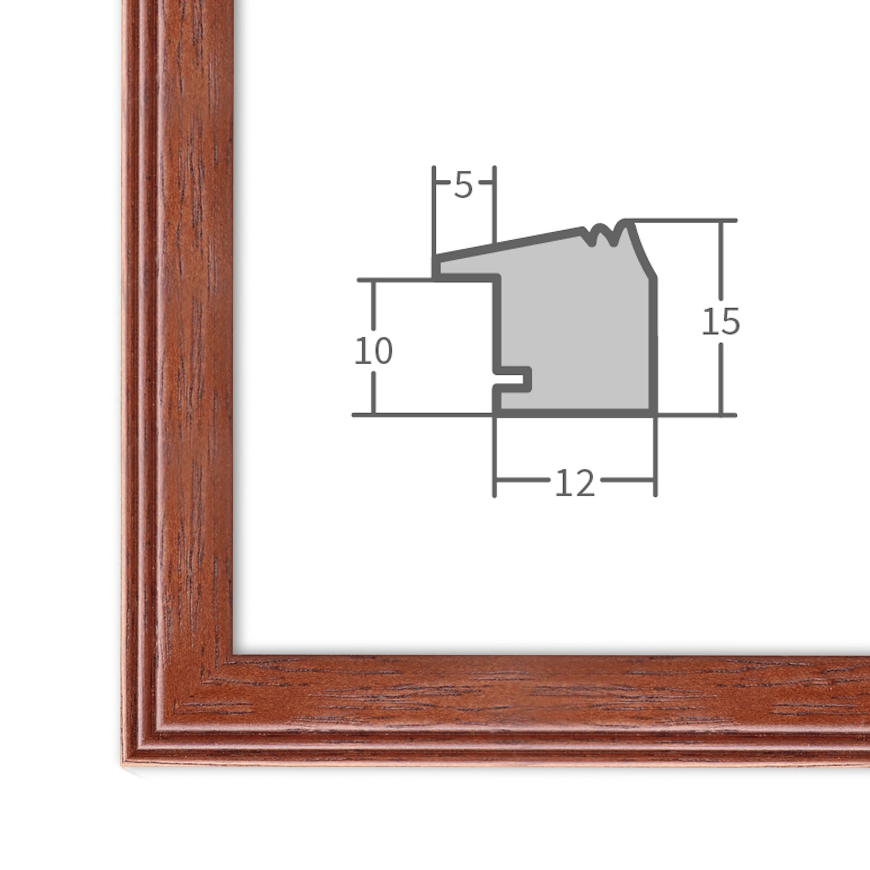Bilderrahmen H320 Mahagoni