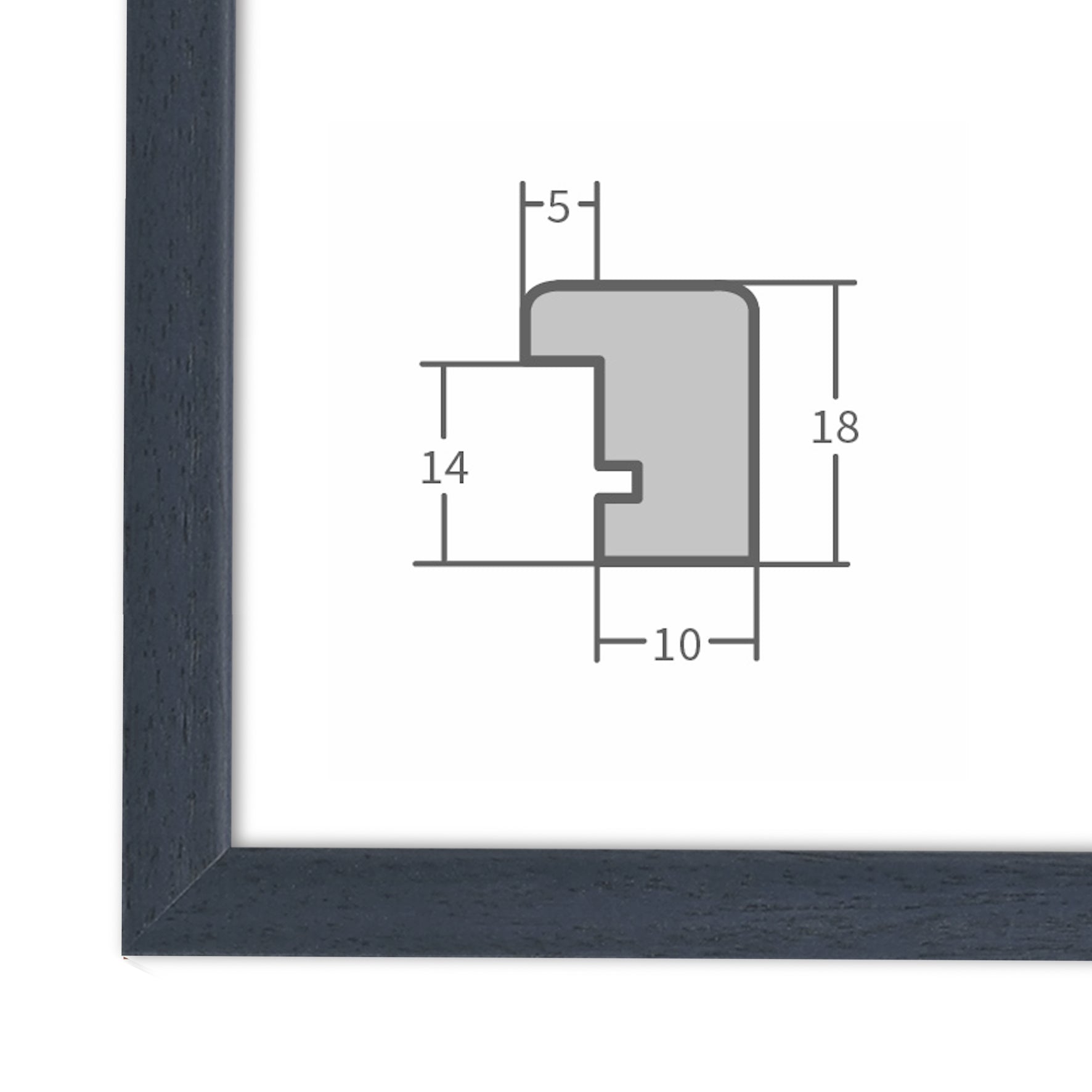 Bilderrahmen H200 Dunkelblau