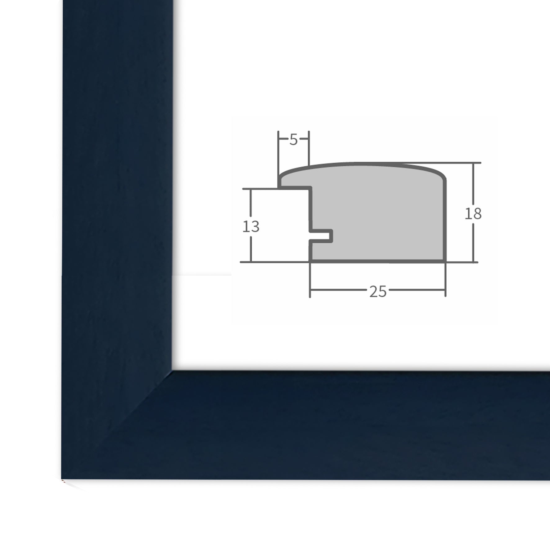 Bilderrahmen H220 Dunkelblau