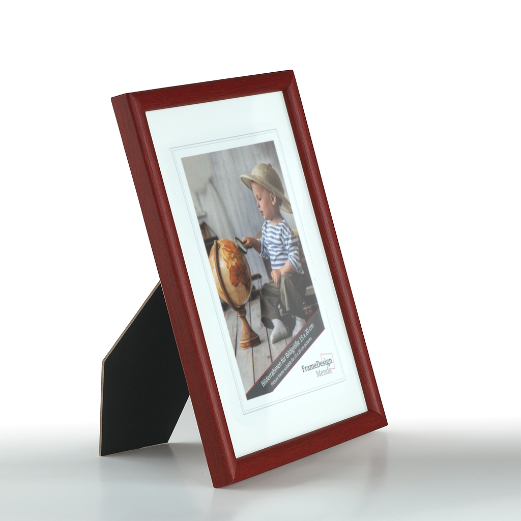 Mahagoni Holzrahmen mit Glas – eleganter Design Bilderrahmen für kreative, stilbewusste Wohnräume