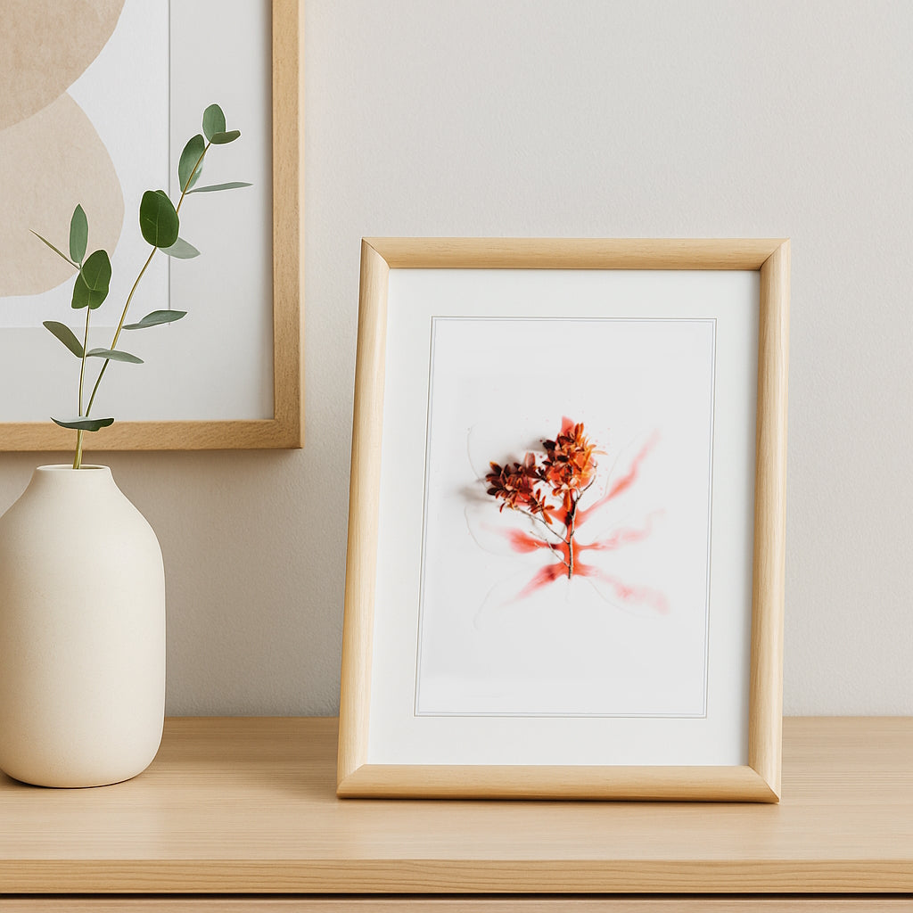 Eleganter Naturton Holzrahmen mit Glas – moderner Bilderrahmen für stilvolles Design und kreative Wohnräume