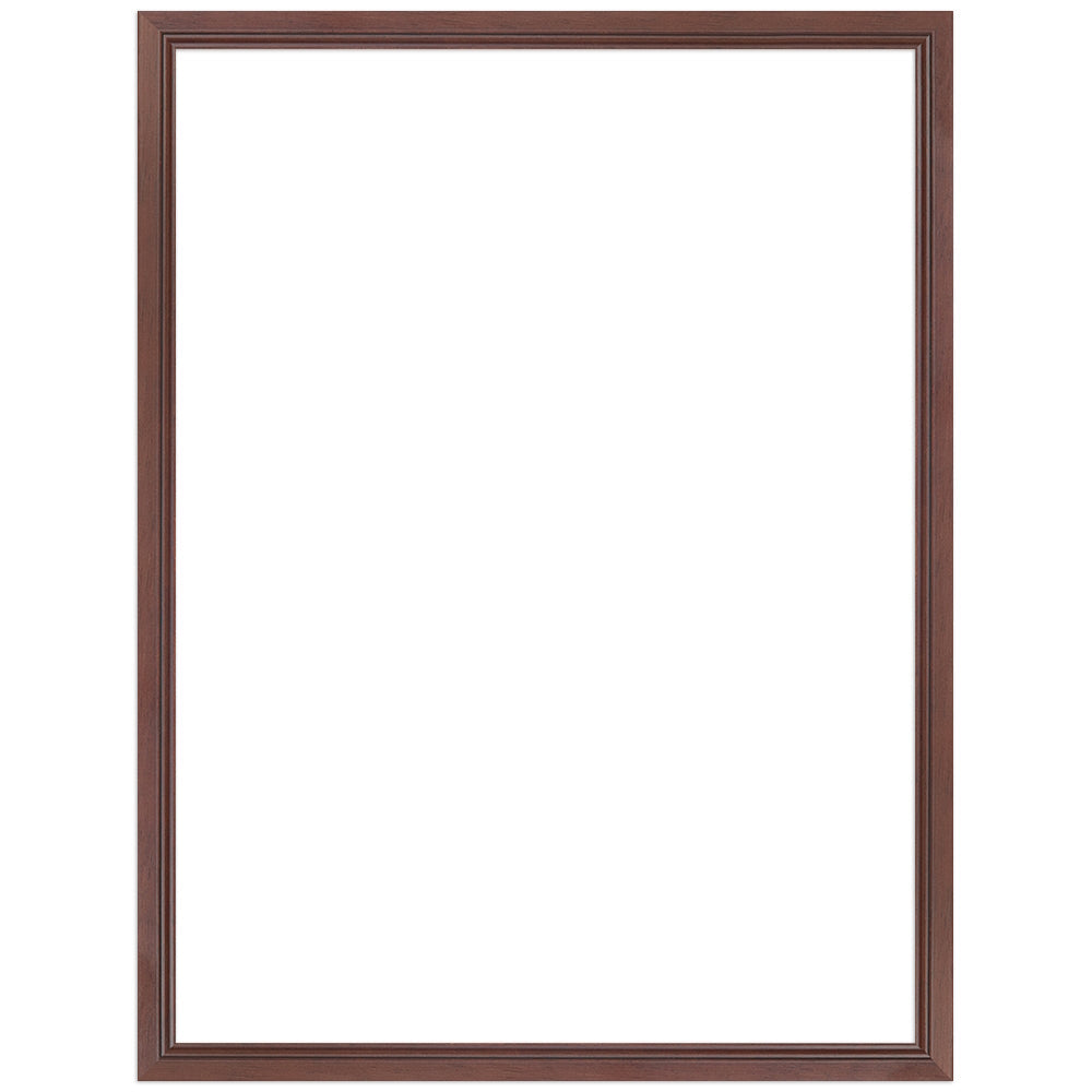 Frontale Freistelleransicht brauner Bilderrahmen – zeitloses Design für Kunst und Fotografien