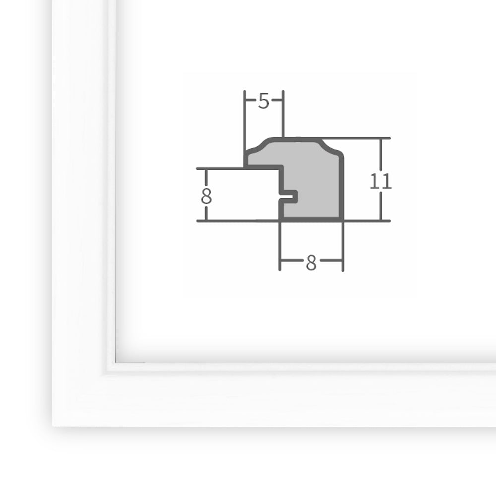 Bilderrahmen H011 Weiß