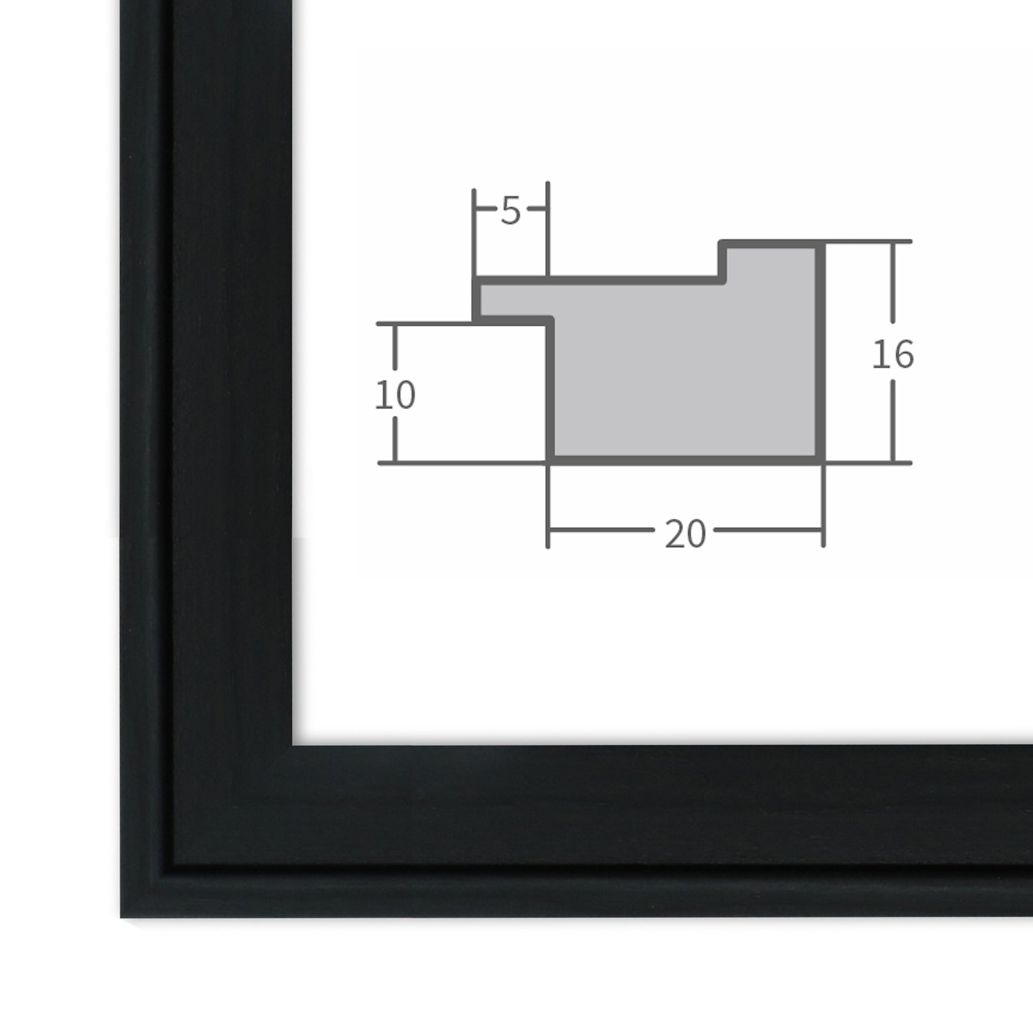 Bilderrahmen H120 Schwarz