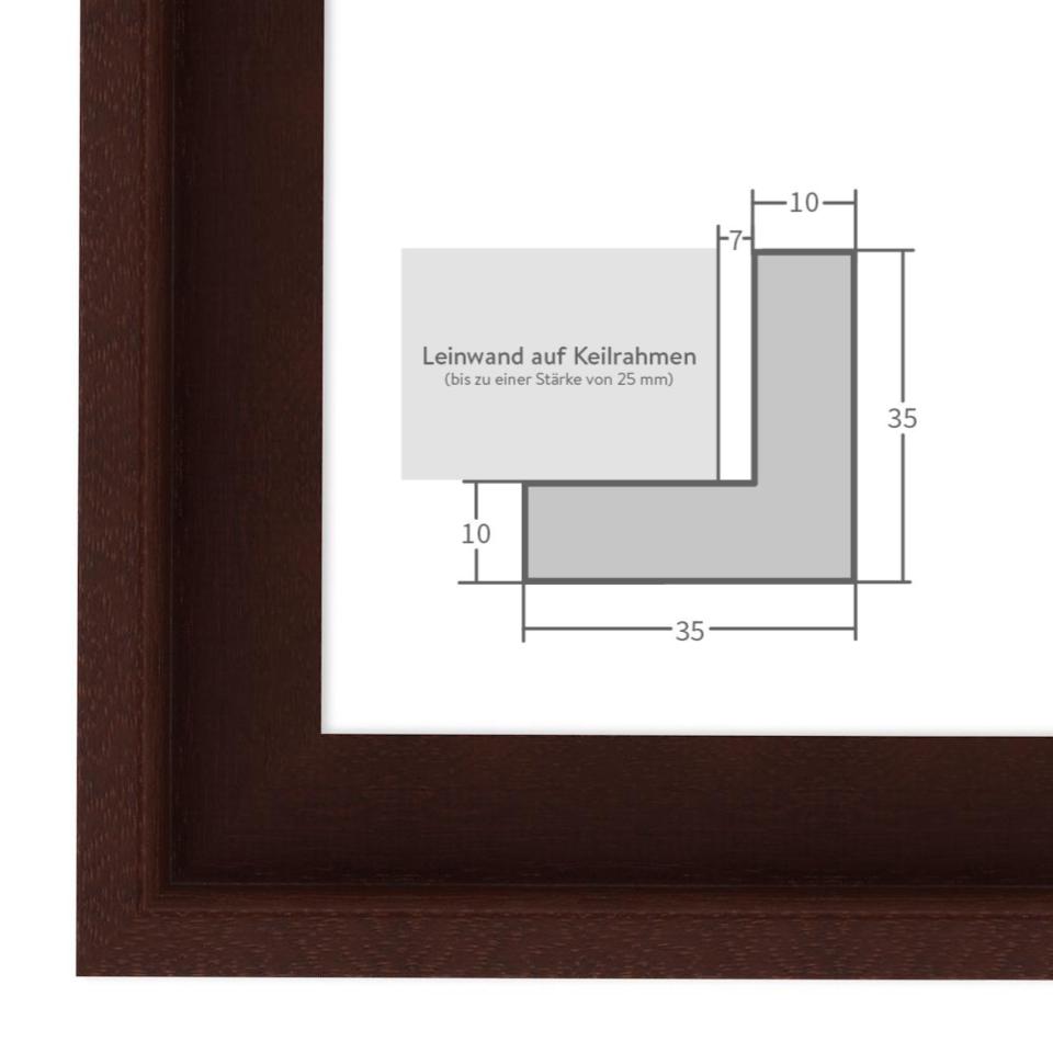 Schattenfugenrahmen HS01 Nussbaum