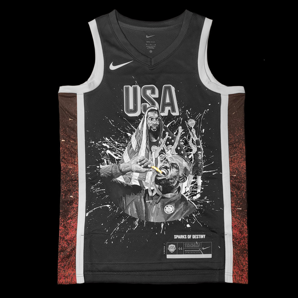 Handgemaltes Trikot des USA Basketball Teams "AVENGERS"