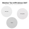 Gegenüberstellung der beiden Weißtöne matt und gekalkt sowie Hellgrau