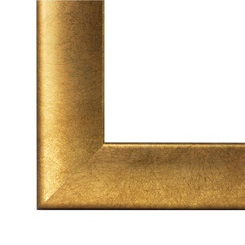 Bilderrahmen mit 35 mm breiter Rahmenleiste in Gold – ideal für Fotos und Kunstwerke.