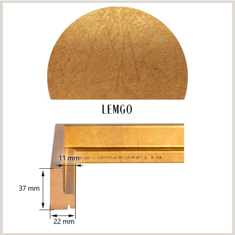 Schattenfugenrahmen Lemgo Blattgold