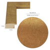 Detailansicht des Bilderrahmens im Farbton Gold  mit einer 35 mm Rahmenleiste für modernes Design
