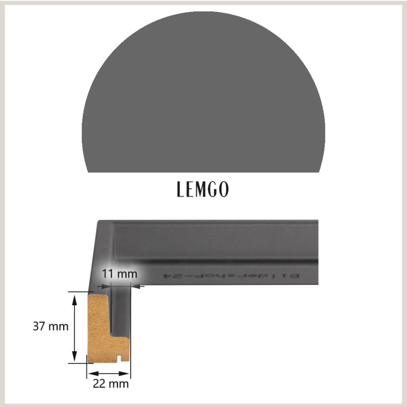 Schattenfugenrahmen Lemgo Dunkelgrau