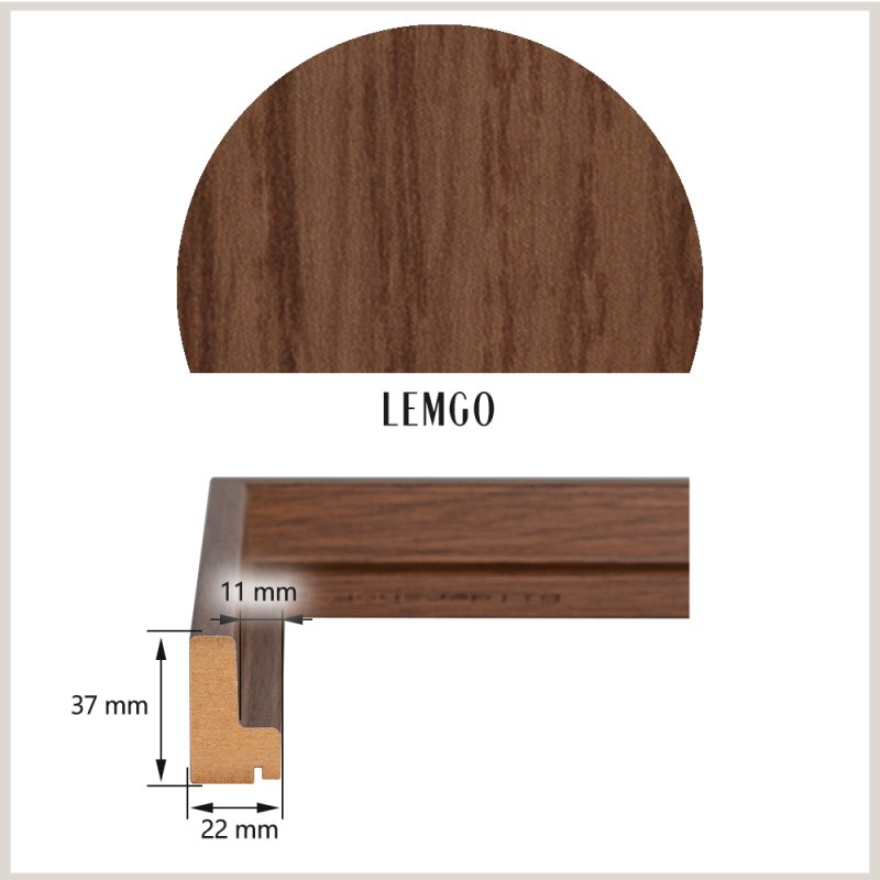 Schattenfugenrahmen Lemgo Eiche Braun