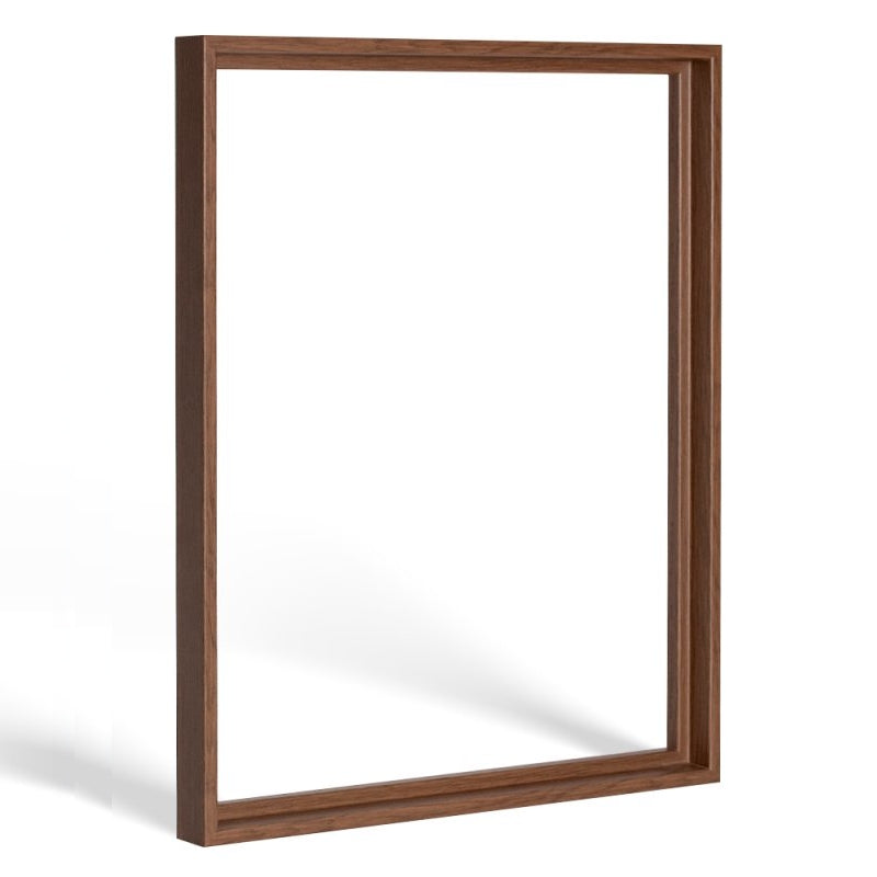 Moderner Schattenfugenrahmen in Eiche Braun -Optik für Leinwandbilder auf Keilrahmen