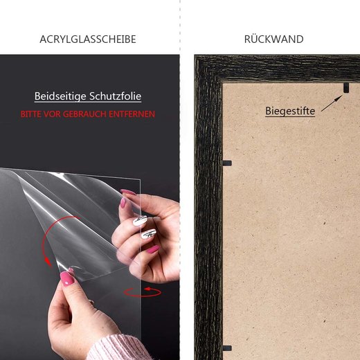 Bilderrahmen Monza Alu geschliffen (Dekor)