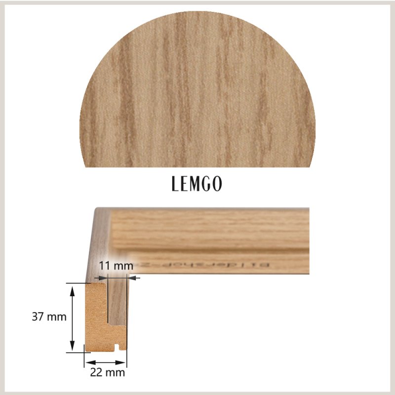 Schattenfugenrahmen Lemgo Eiche Natur (Dekor)
