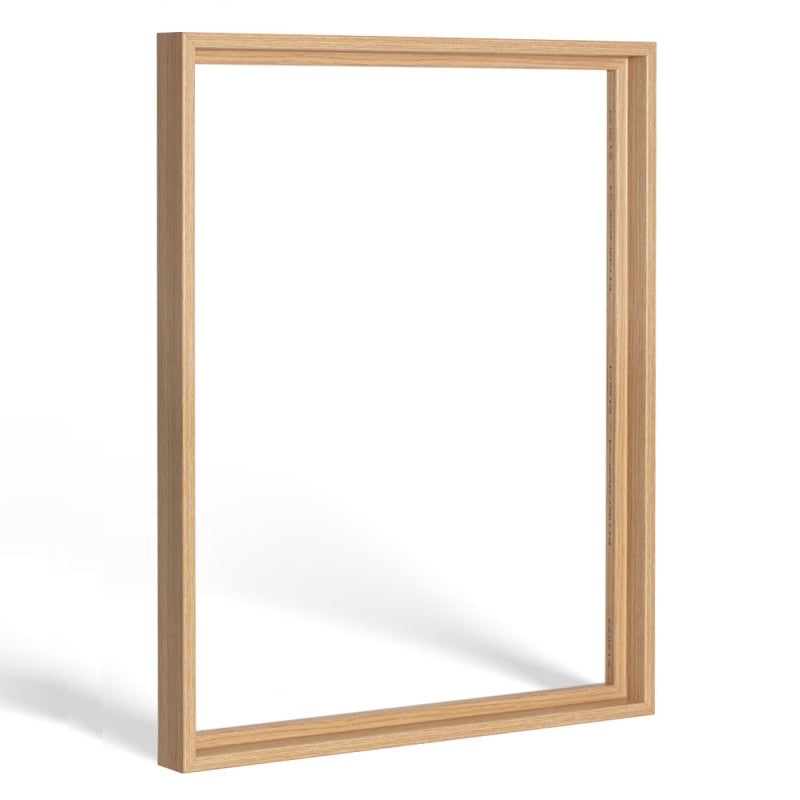 Moderner Schattenfugenrahmen in Eiche Natur-Optik für Leinwandbilder auf Keilrahmen