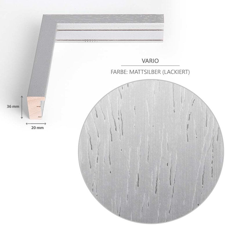 Objektrahmen Vario 36 Mattsilber