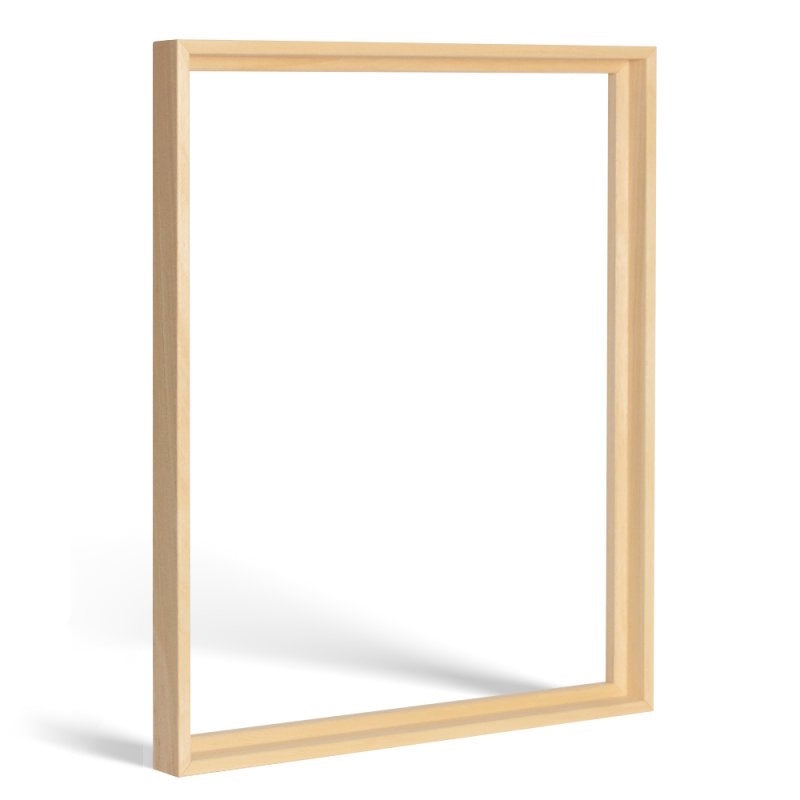 Ansicht eines Schattenfugenrahmen in NAtur Holz Optik