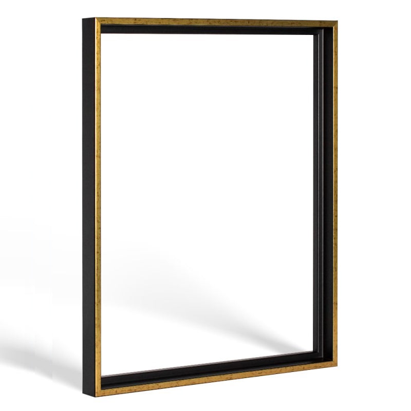 Schattenfugenrahmen Lemgo Schwarz Goldglanz Antik