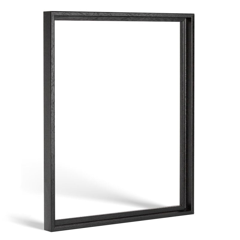 Moderner Schattenfugenrahmen in Schwarz matt-Optik für Leinwandbilder auf Keilrahmen