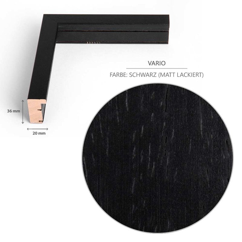 Objektrahmen Vario 36 Schwarz (matt)