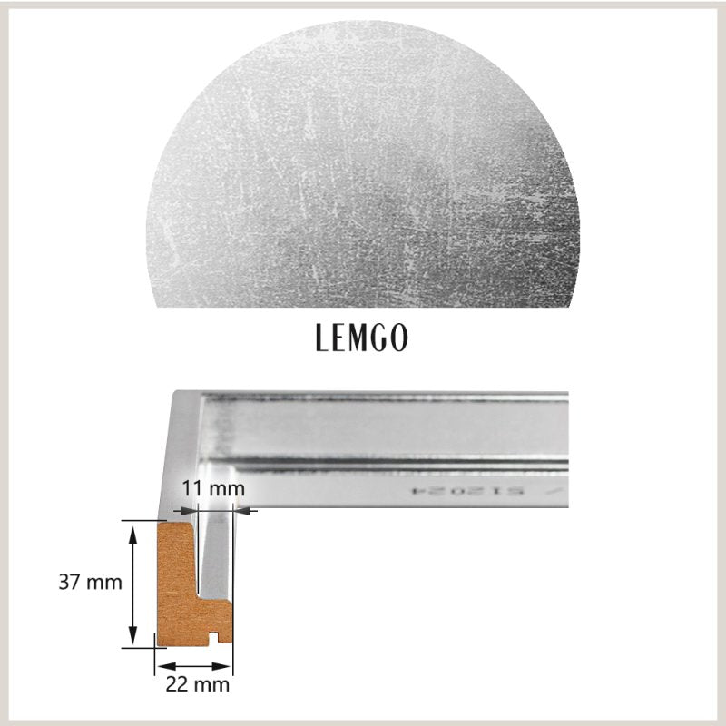 Schattenfugenrahmen Lemgo Silberglanz Vintage