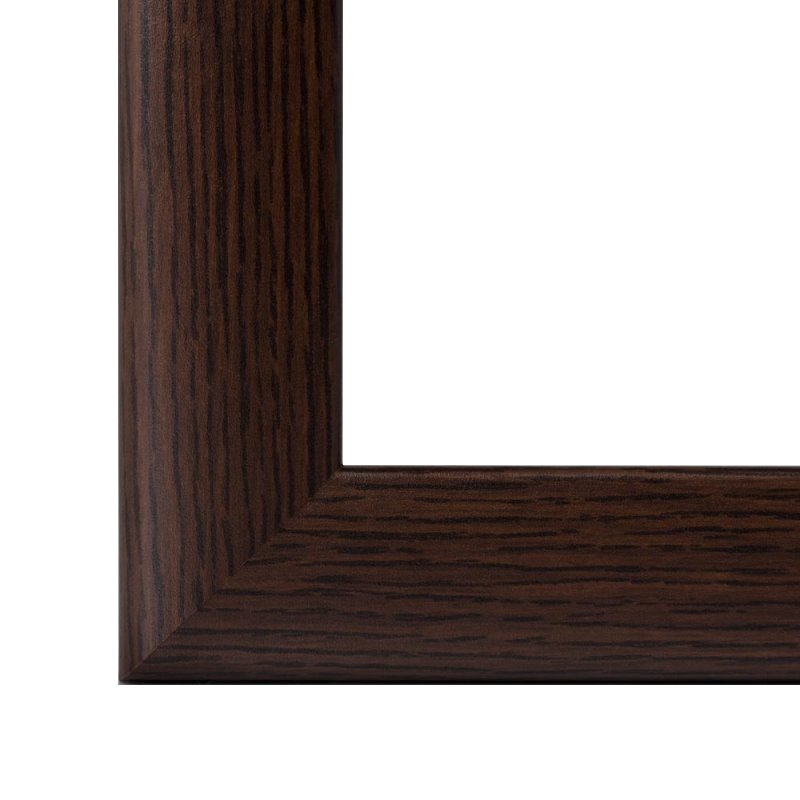 Bilderrahmen mit 35 mm breiter Rahmenleiste in Wenge – ideal für Fotos und Kunstwerke.