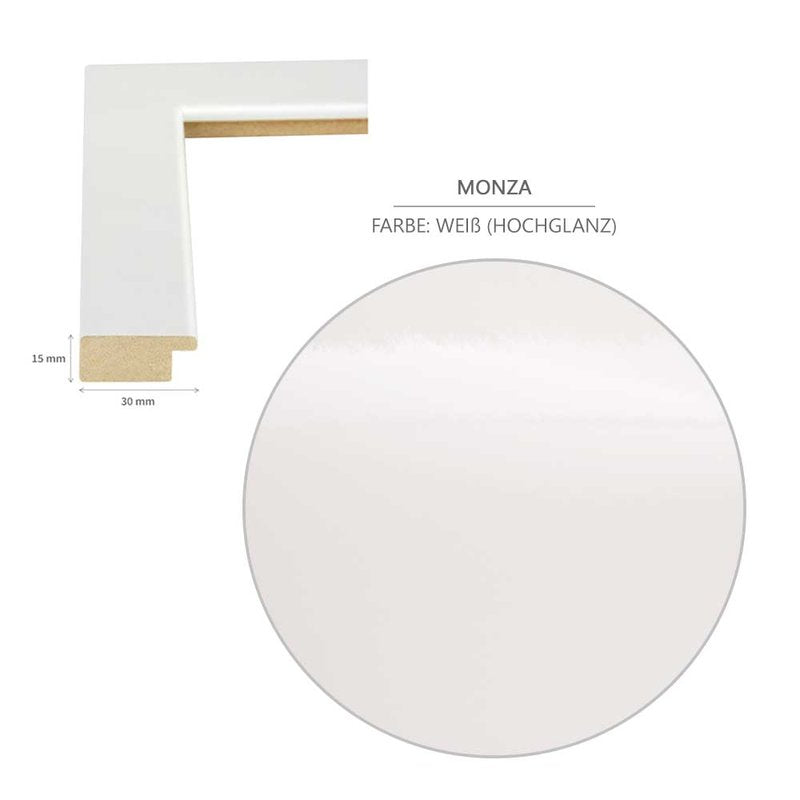 Bilderrahmen Monza Weiß (Hochglanz)