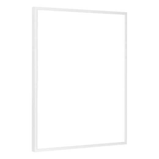 Weißer Milano-Bilderrahmen aus Aluminium, modernes und minimalistisches Design ohne Inhalt.