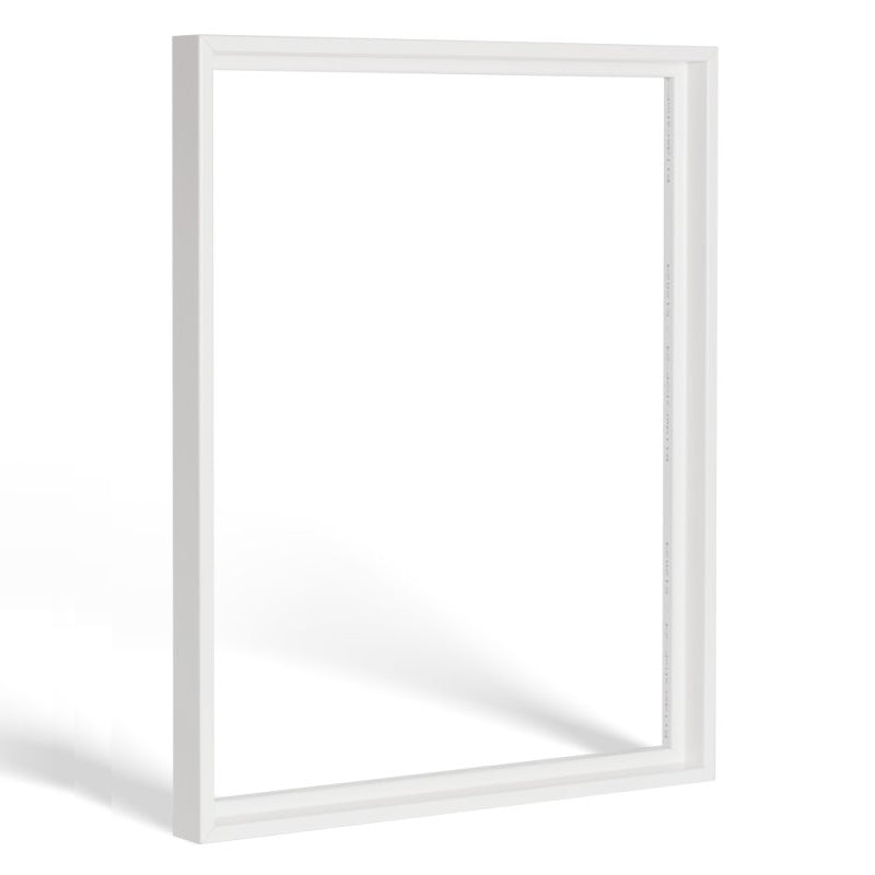 Moderner Schattenfugenrahmen in Weiß matt-Optik für Leinwandbilder auf Keilrahmen