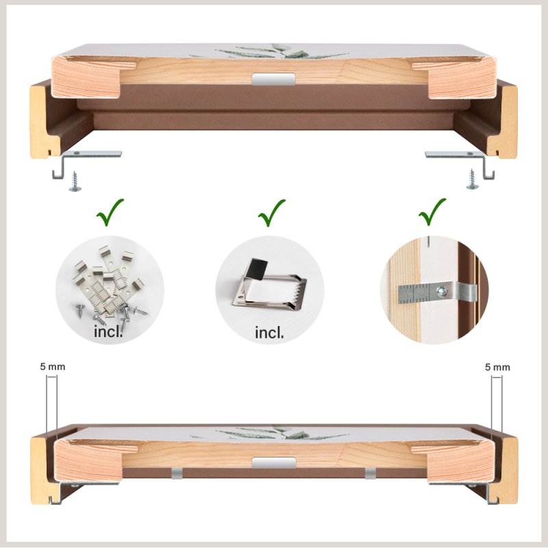 Schattenfugenrahmen Lemgo Silber Antik