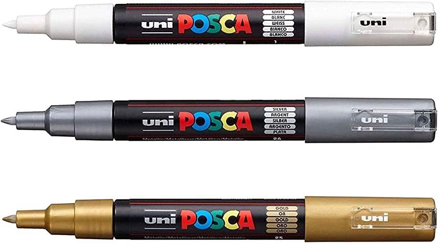 Posca Marker PC-1M (weiß, gold, silber)