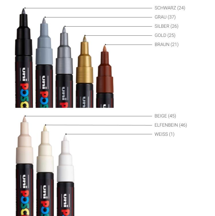 Posca Marker PC-1MC, Rundspitze extra-fein, Strichbreite: 0,7-1 mm