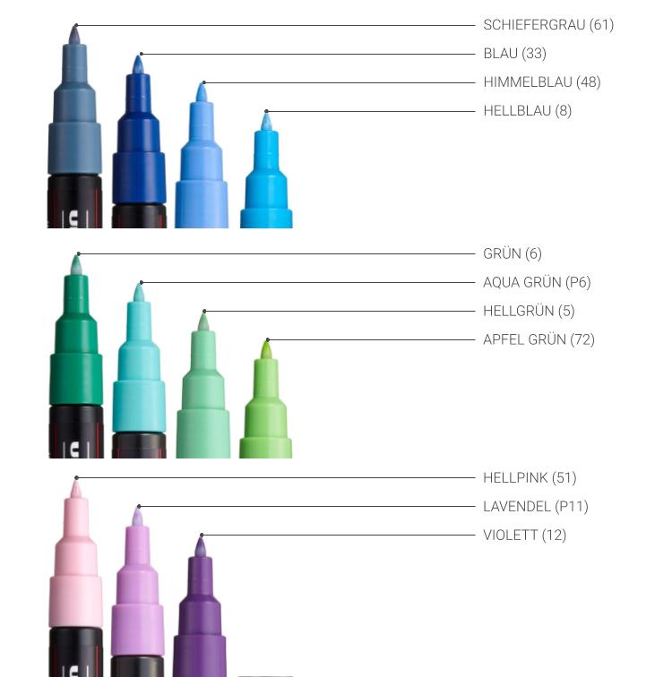 Posca Marker PC-1MC, Rundspitze extra-fein, Strichbreite: 0,7-1 mm